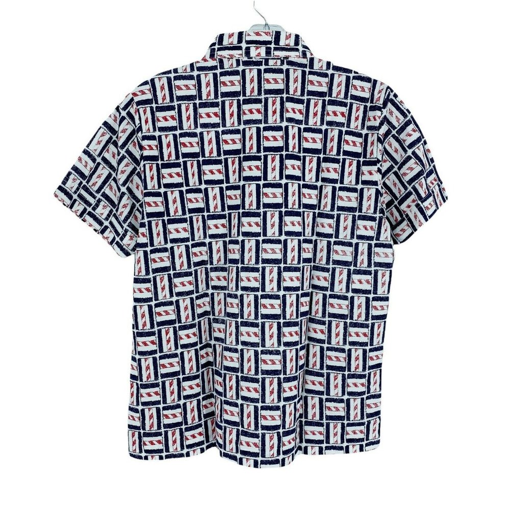 New Leon Levine Polo Shirt Womens PS Candy Cane Striped Short Sleeve Blo… - Picture 2 of 8